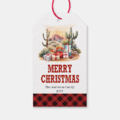 Rustic Yuletide Yeehaw Christmas tag personalized ギフトタグ (裏面)