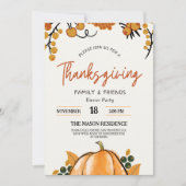 Rustica de Calabaza de Acción de Gracia 招待状 (正面)
