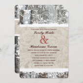 Rusticanaの木製の羊皮紙の結婚式招待状 招待状 (正面/裏面)
