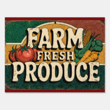 RusticFarm動揺してプロデュース標識