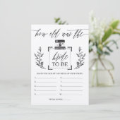 RusticHow Old Was the Brideブライダルシャワーゲーム エンクロージャーカード (スタンド正面)