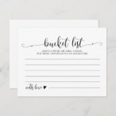 RusticWeddingバケットリストカード | バケットリストアイディア エンクロージャーカード (正面/裏面)