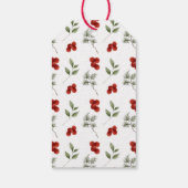 RusticWinterクリスマスガールベビーシャワー招待状 ギフトタグ (裏面)