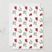 RusticWinterクリスマスガールベビーシャワー招待状 招待状 (裏面)