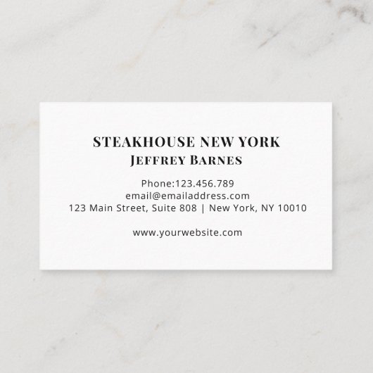 Rustikal/Holz Professionelle 名刺 (裏面)