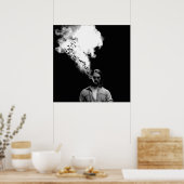 Rustin Cohle from True Detective喫煙a Casco ポスター (キッチン)