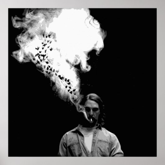 Rustin Cohle from True Detective喫煙a Casco ポスター (正面)