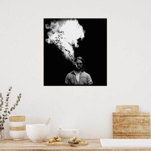 Rustin Cohle from True Detective喫煙a Casco ポスター (キッチン)