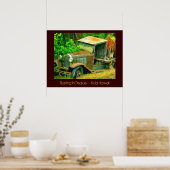 Rusting in Peace, Kula Hawaii，オールドトラックプリント ポスター (キッチン)