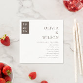 Rust'sミニマル結婚おもしろいファクト紙ナプキン スタンダードカクテルナプキン (インサイチュ)