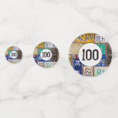 Rustyライセンスプレート100誕生日 コンフェッティ (正面)