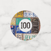 Rustyライセンスプレート100誕生日 コンフェッティ (スモール正面)