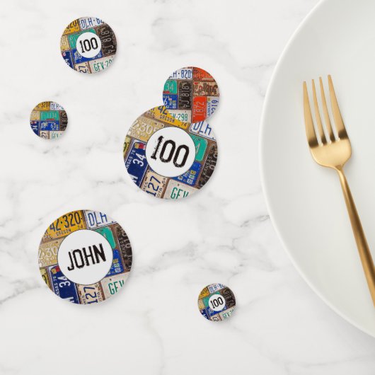 Rustyライセンスプレート100誕生日 コンフェッティ (グループ)