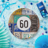 Rustyライセンスプレート60誕生日 ペーパープレート (パーティー)