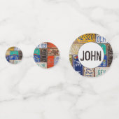 Rustyライセンスプレート65番目の誕生日紙吹雪 コンフェッティ (裏面)