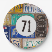 Rustyライセンスプレート71st誕生日 ペーパープレート (正面)