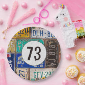 Rustyライセンスプレート73rd誕生日 ペーパープレート (パーティー)