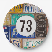 Rustyライセンスプレート73rd誕生日 ペーパープレート (正面)