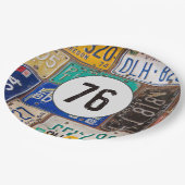 Rustyライセンスプレート76誕生日 ペーパープレート (アングル)