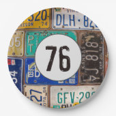 Rustyライセンスプレート76誕生日 ペーパープレート (正面)