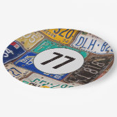 Rustyライセンスプレート77誕生日 ペーパープレート (アングル)