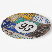 Rustyライセンスプレート93rd誕生日 ペーパープレート (アングル)