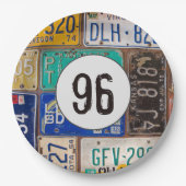 Rustyライセンスプレート96誕生日 ペーパープレート (正面)