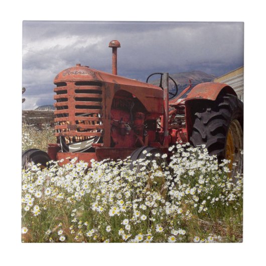 RuSTY古いヴィンテージTRaCTOR タイル (正面)