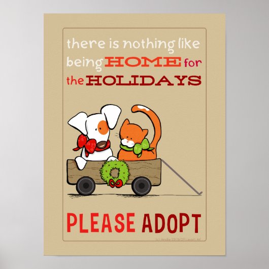 Rusty Homeでクリスマスのためにペット養子縁組パッチ ポスター (正面)