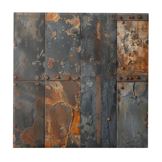 Rusty Metal Ceramic Tile タイル (正面)