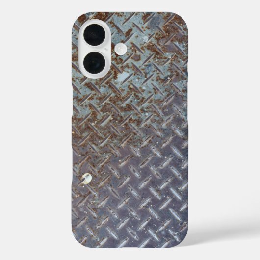 Rusty Metal Style Diamond Plate Case-Mate iPhoneケース (裏面)