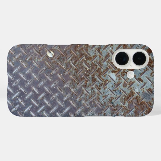 Rusty Metal Style Diamond Plate Case-Mate iPhoneケース (裏面 (横))