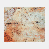 Rusty metal surfaceabstract, aging, home decor, bu フリースブランケット (正面(横))