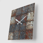 Rusty Metal Wall Clock スクエア壁時計 (傾斜)