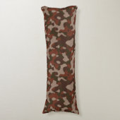 Rusty Red and Dark Olive Camo abstract ボディピロー (正面縦)