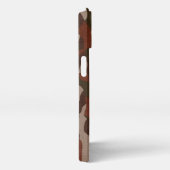 Rusty Red and Dark Olive Camo abstract iPhoneケース (右側面)