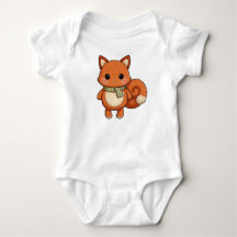 Rusty the Fox ベビーボディスーツ - かわいい森の動物
