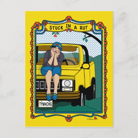 Rut_B_ポストカードに詰まっている ポストカード (正面)