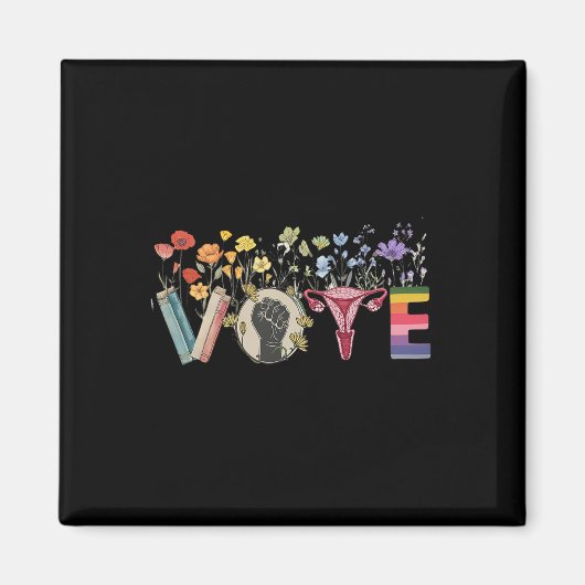 Ruthがあなたに花を送ったように投票フェミニストLgbt Prid マグネット (正面)