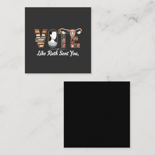 Ruthのような投票があなたにハリスLGBTQ平等を送った スクエア名刺 (正面/裏面)