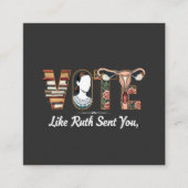 Ruthのような投票があなたにハリスLGBTQ平等を送った スクエア名刺 (正面)