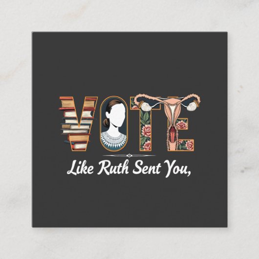 Ruthのような投票があなたにハリスLGBTQ平等を送った スクエア名刺 (正面)