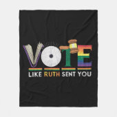 Ruthのように投票あなたをガヴェルfeminists Lgbtプライド フリースブランケット (正面)