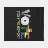 Ruthのように投票あなたをガヴェルfeminists Lgbtプライド フリースブランケット (正面(横))