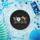 Ruthのように投票あなたをガヴェルfeminists Lgbtプライド ペーパープレート (パーティー)