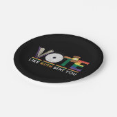 Ruthのように投票あなたをガヴェルfeminists Lgbtプライド ペーパープレート (アングル)