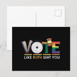 Ruthのように投票あなたをガヴェルfeminists Lgbtプライド ポストカード