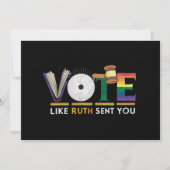 Ruthのように投票あなたをガヴェルfeminists Lgbtプライド 招待状 (正面)