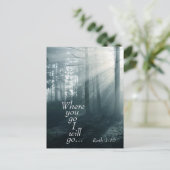 Ruth 1:16聖なる書物、 経典、どこに行けば私は行くカスタム ポストカード (スタンド正面)