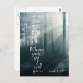 Ruth 1:16聖なる書物、 経典、どこに行けば私は行くカスタム ポストカード (正面/裏面)